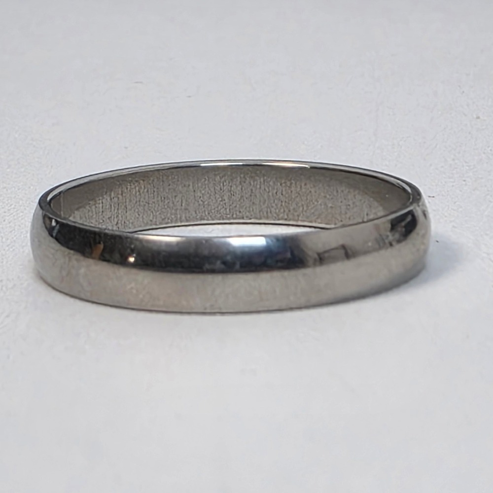 Classic Stainless Steel 4mm Dome Wedding Band Ring Size 10.25 Stacking Ring